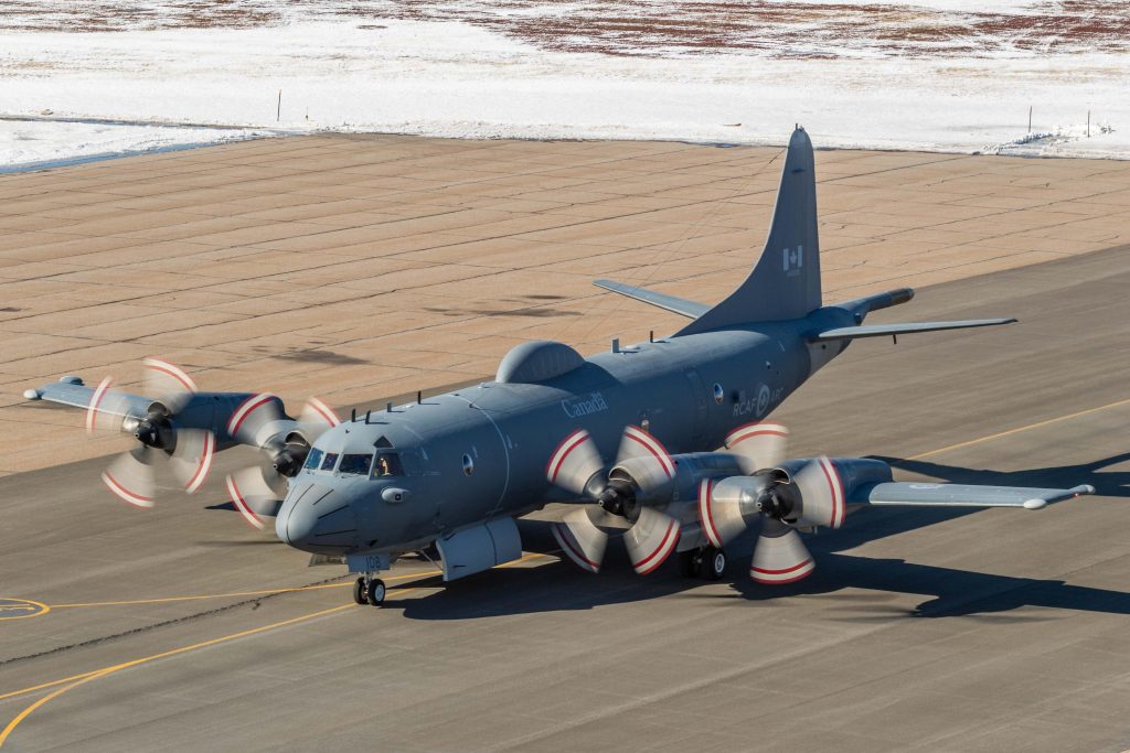 The RCAF's first Block IV modified CP-140 Aurora prepares for flight