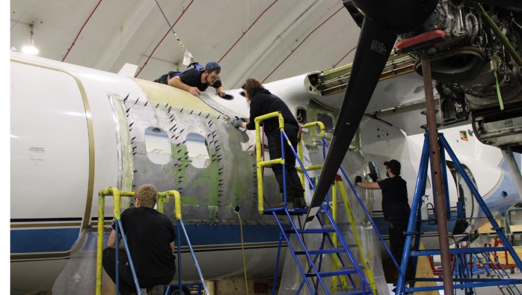Voyageur Aviation’s expertise in aircraft modification is a critical component of its service offering