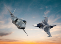 F-35 Gripen fighter jets in the sky