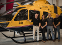 SkyAlyne Canadian Helicopters FAcT, 4 people in front of helicopter