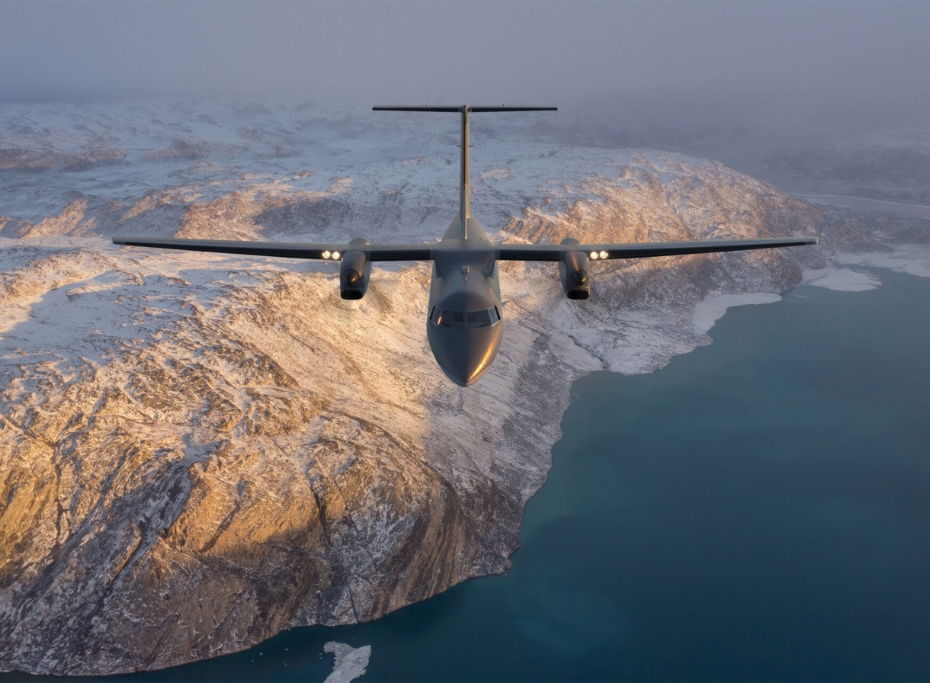 PAL Aerospace__Air Greenland DHC-8-200 Render aircraft in the sky